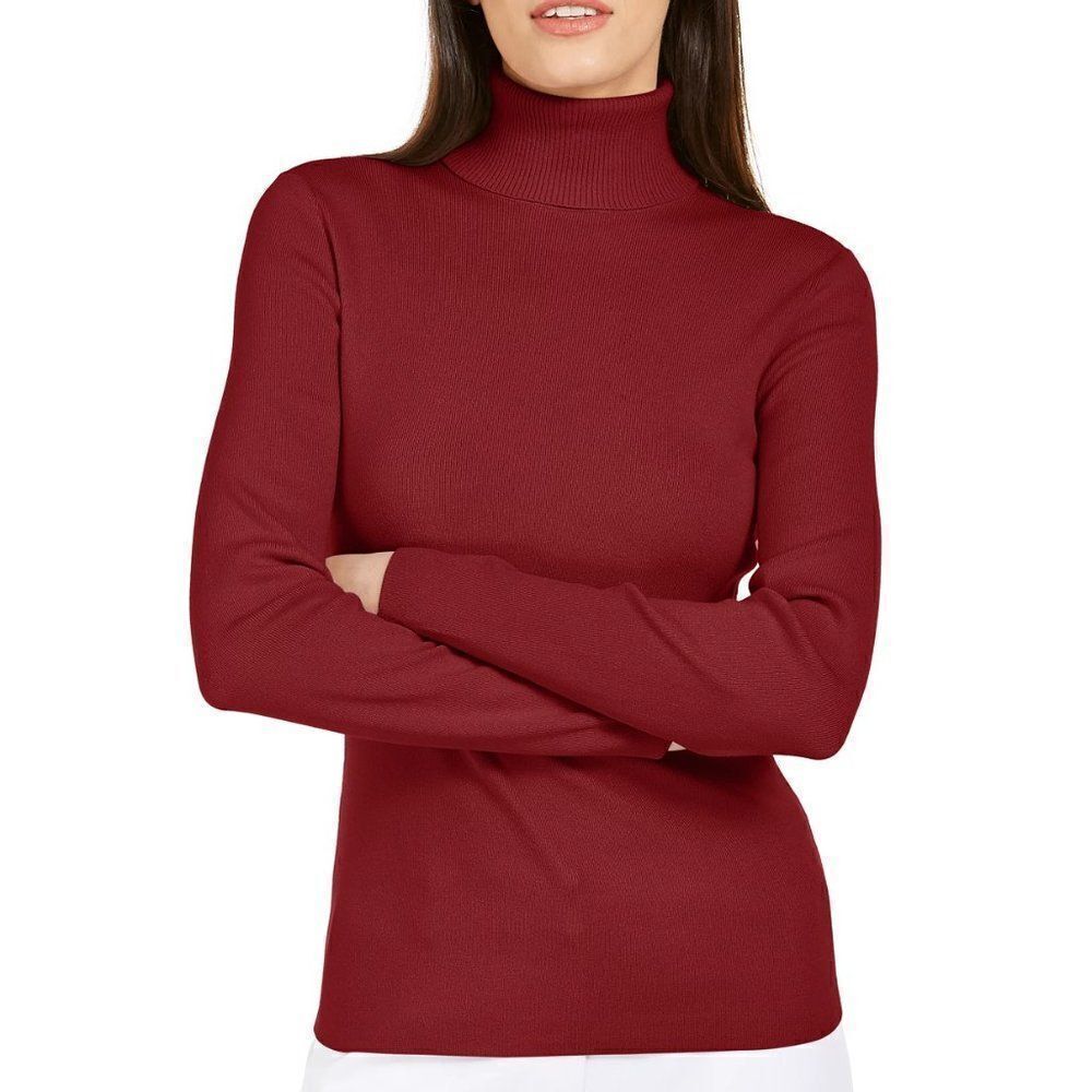 Anne Klein Turtleneck Top size Large in Red - NEW